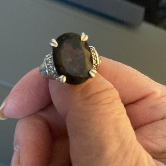 Smoky Quartz ring SIZE 6 By Judith Ripka - Picture 4 of 7
